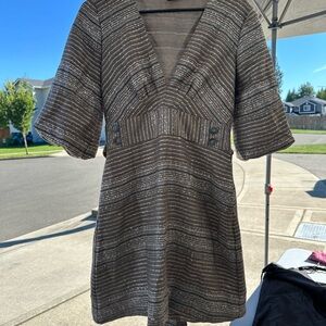 Dolce Vita Beige and Gold Dress